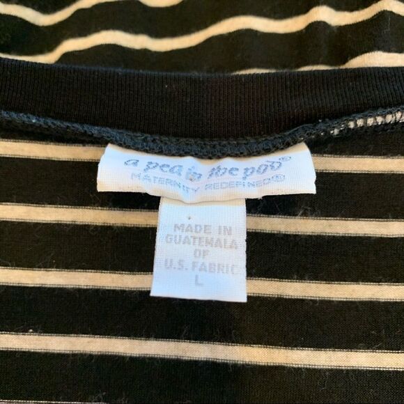 A Pea In The Pod Striped Batwing Sleeve Tie Dress Size Large - Picture 4 of 10